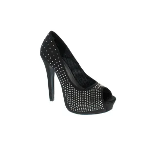 LA PLATFORM STILETTO PEEP TOE PUMP