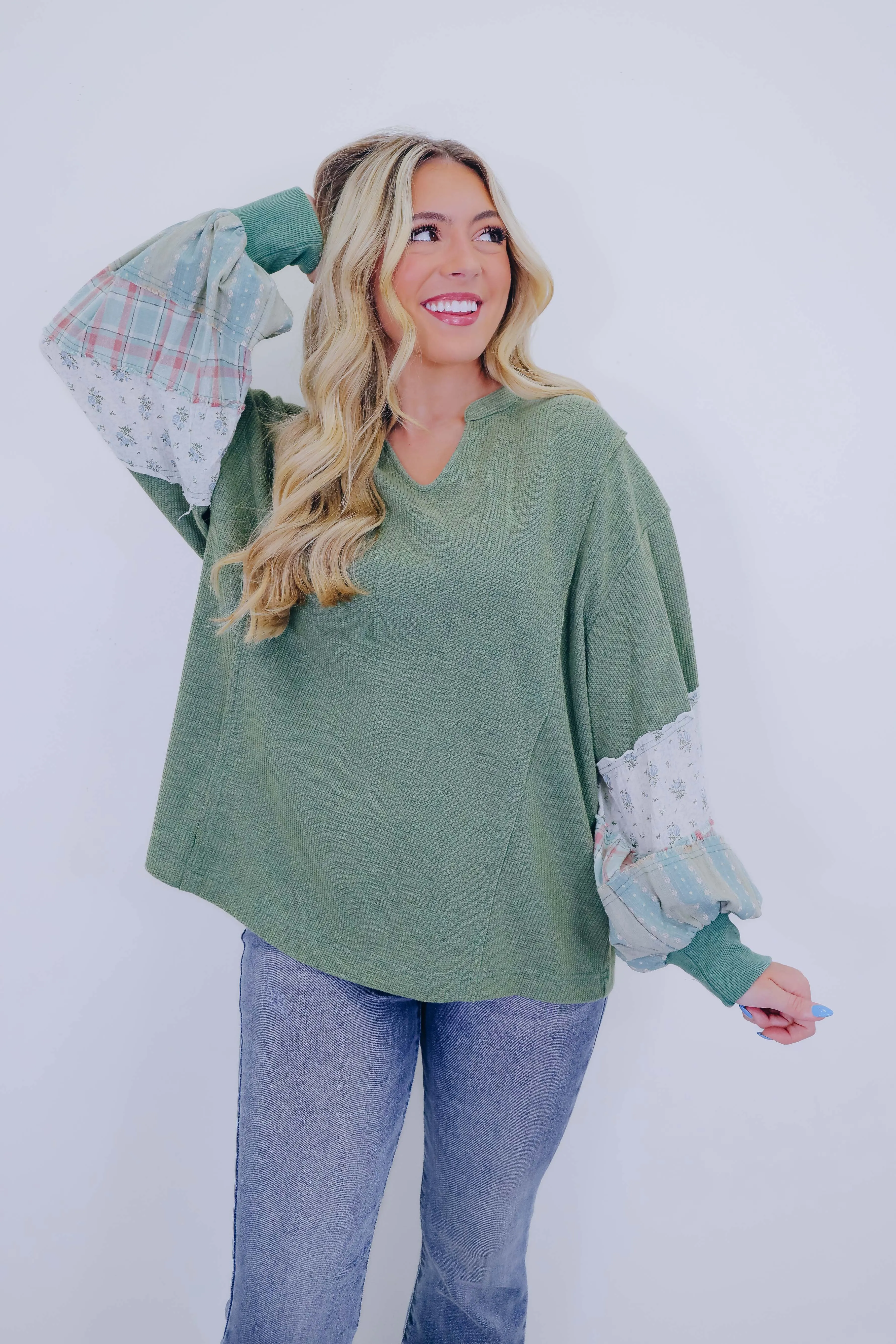 ***Laura Long Sleeve ColorBlock Top- 3 Colors SAMPLE