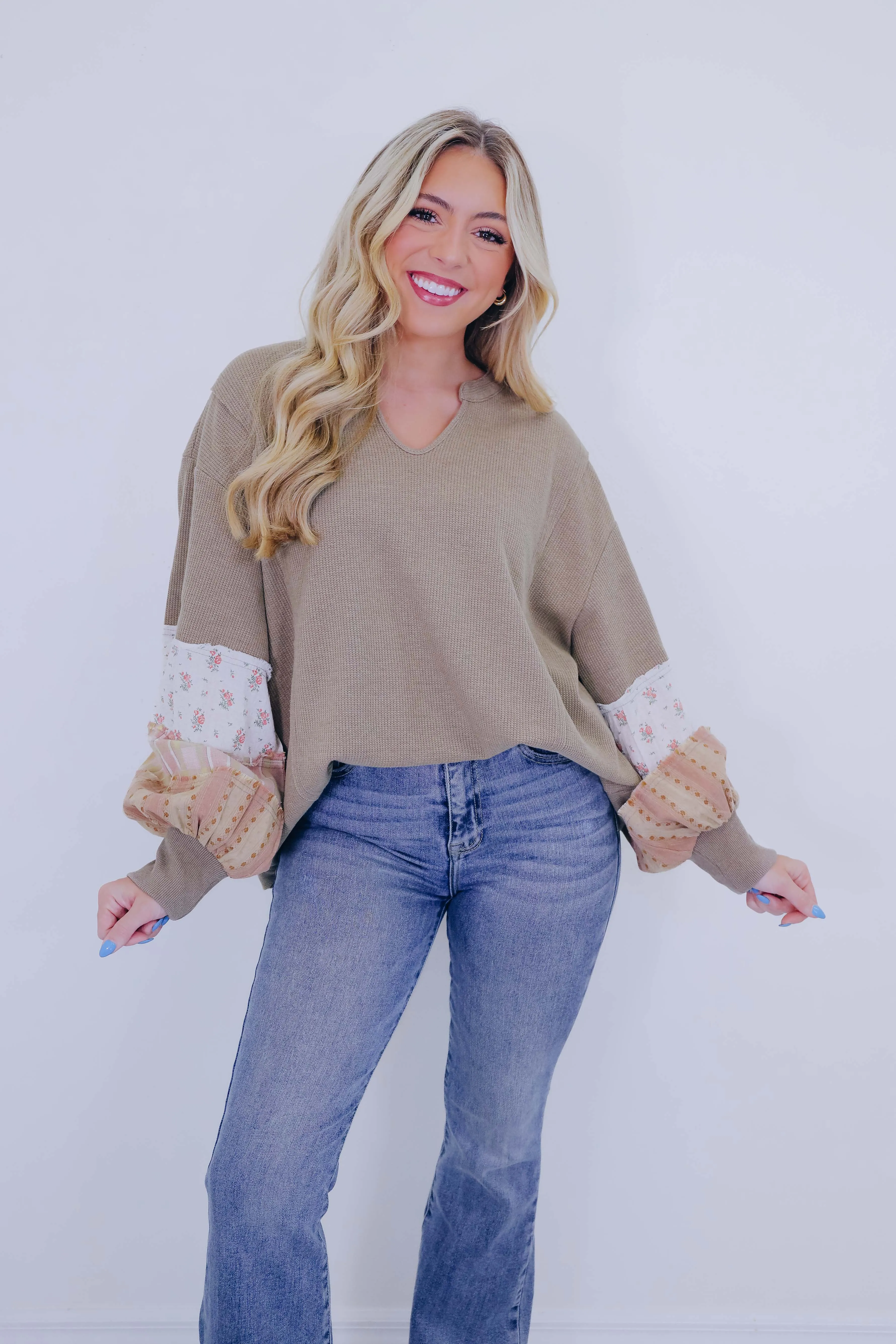 ***Laura Long Sleeve ColorBlock Top- 3 Colors SAMPLE