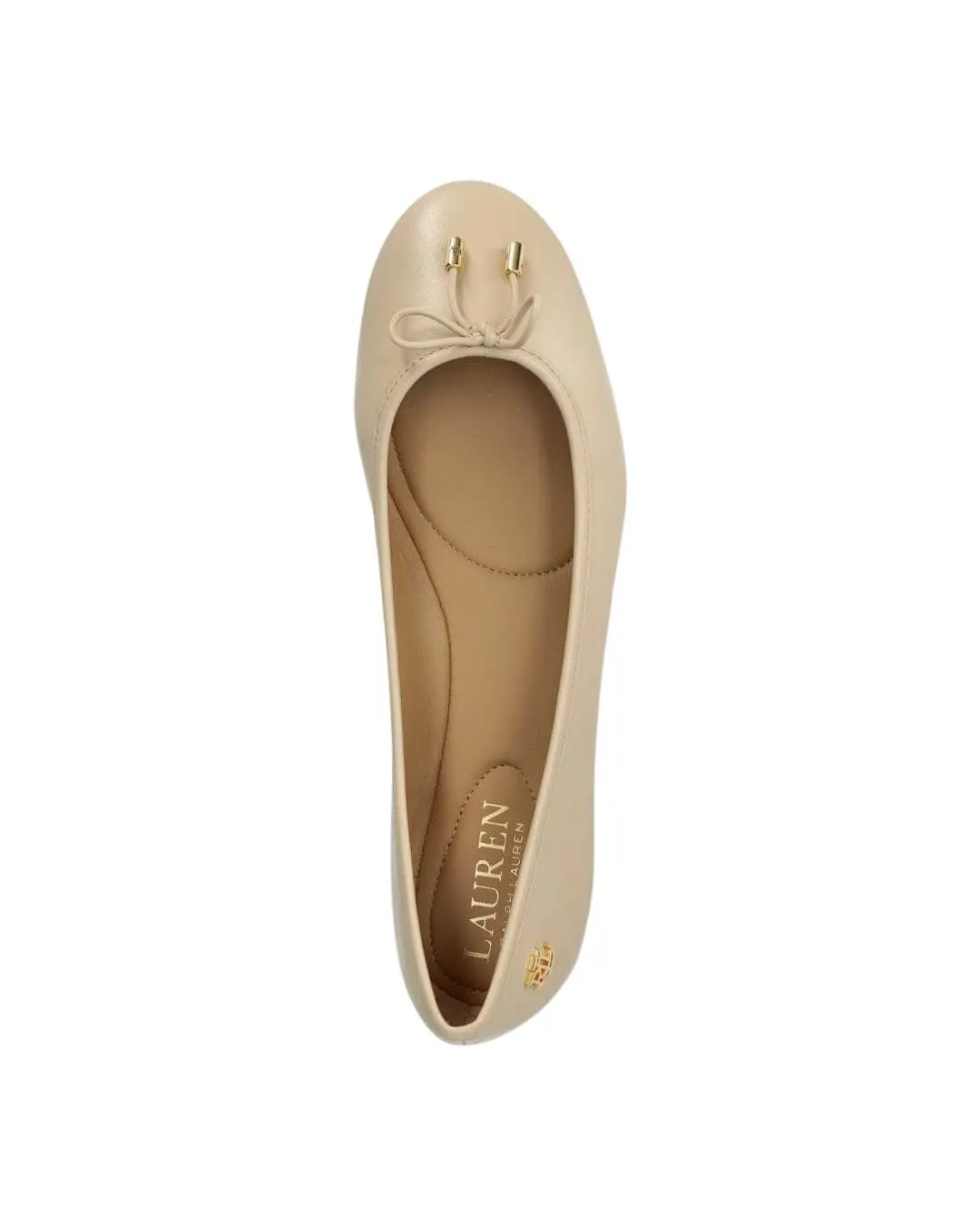 Lauren By Ralph Lauren Jayna Beige Flat Ballet Shoes