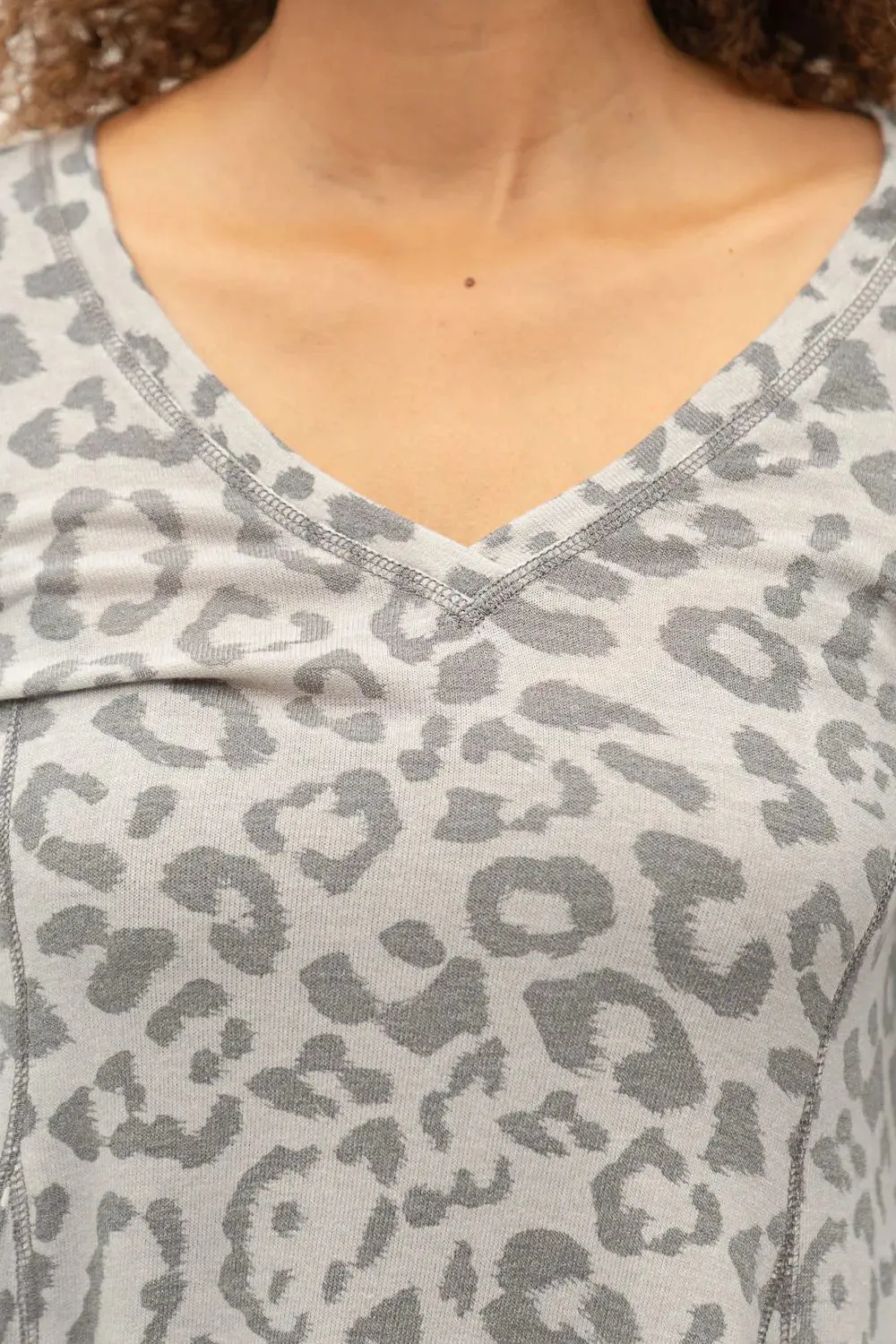 Leopard Babydoll Tunic Top