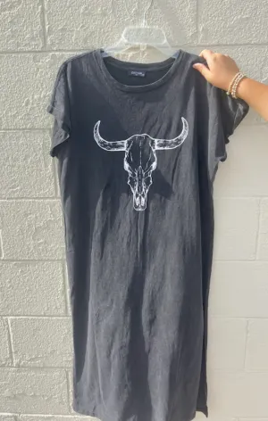 Longhorn Maxi Tee Dress