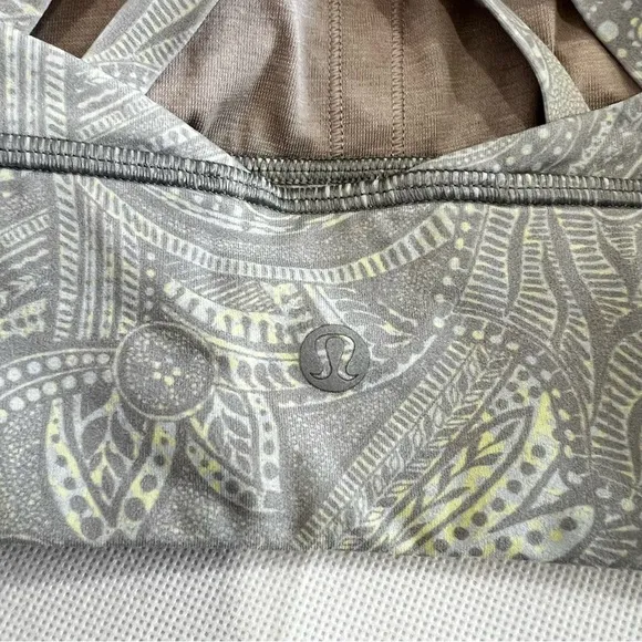 Lululemon Free To Be Moved Bra Size 4 Lilac Paisley Print Sporty Athletic