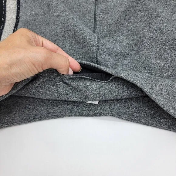 Lululemon Refresh Skirt Womens Size 4 French Terry Heather Gray Black Mini