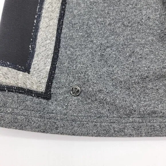 Lululemon Refresh Skirt Womens Size 4 French Terry Heather Gray Black Mini