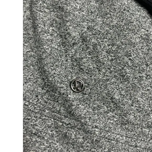 Lululemon Size 10 Full Zip Front Cropped Hooded Athletic Jacket Black Gray Sport