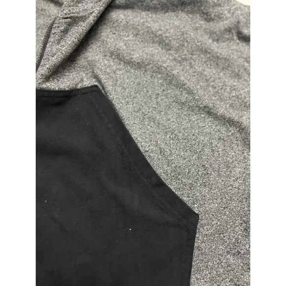 Lululemon Size 10 Full Zip Front Cropped Hooded Athletic Jacket Black Gray Sport