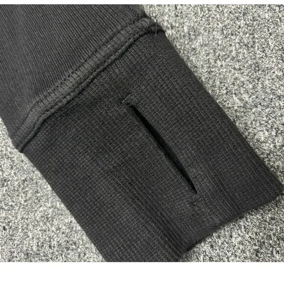Lululemon Size 10 Full Zip Front Cropped Hooded Athletic Jacket Black Gray Sport