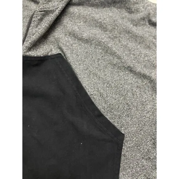 Lululemon Size 10 Full Zip Front Cropped Hooded Athletic Jacket Black Gray Sport