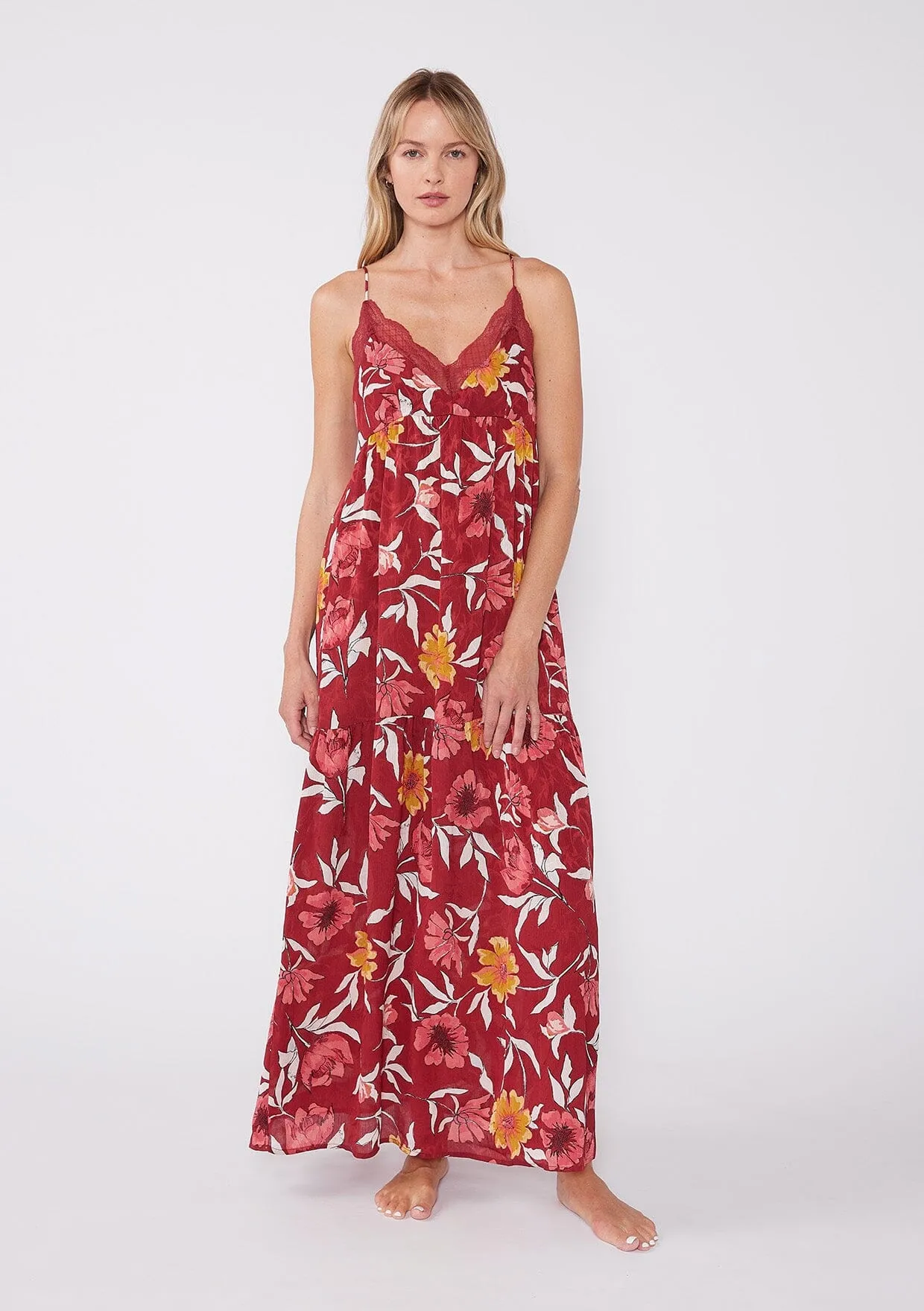 Macara Floral Tiered Maxi Dress