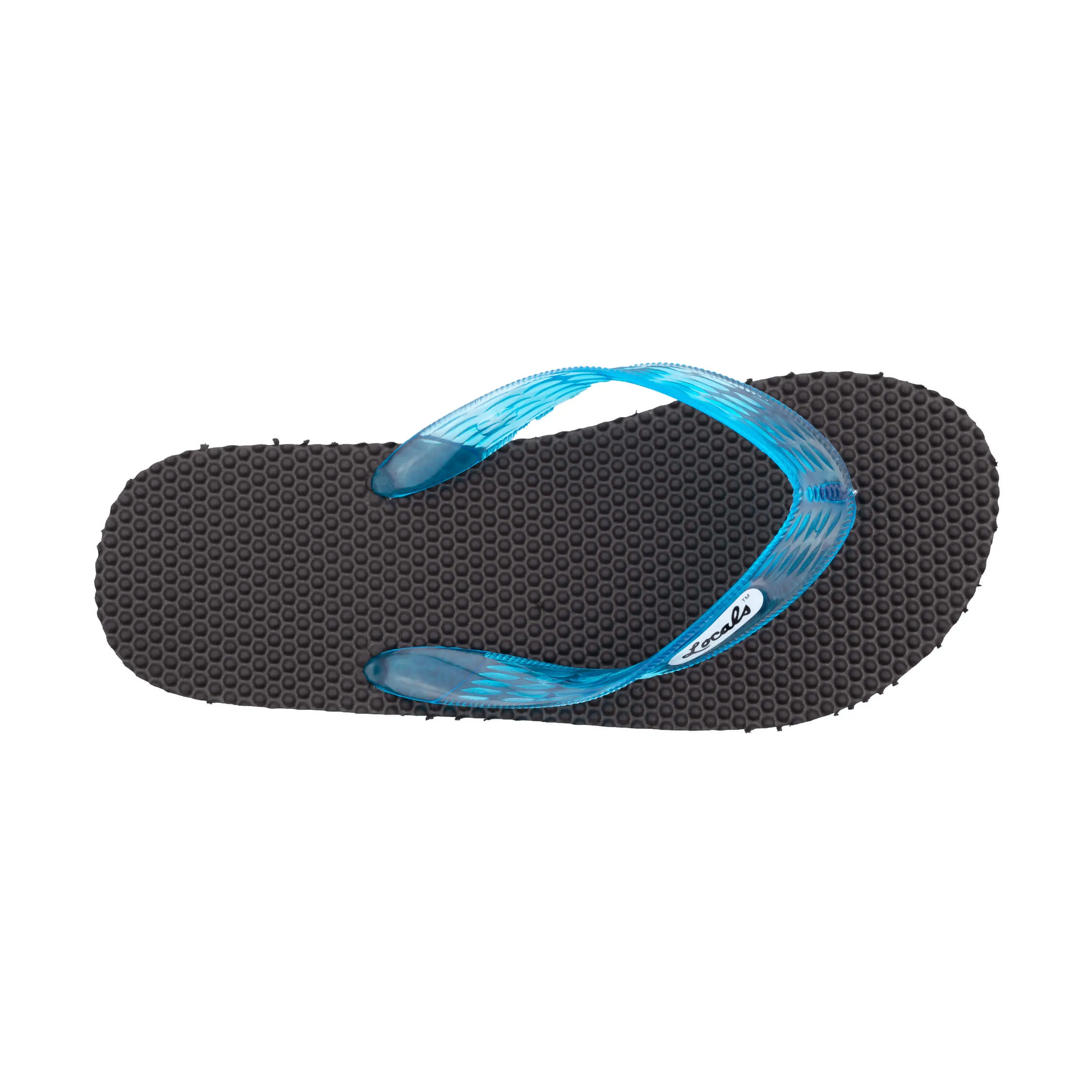 Massage Men's Translucent Turquoise Strap Slippah