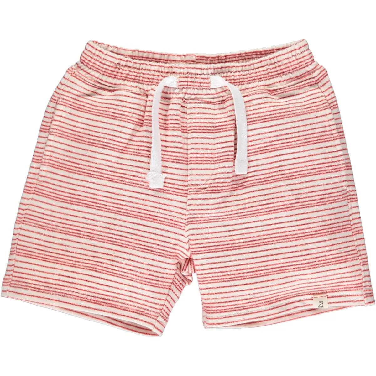 Me & Henry Red/Cream Stripe Bluepeter Sweat Shorts
