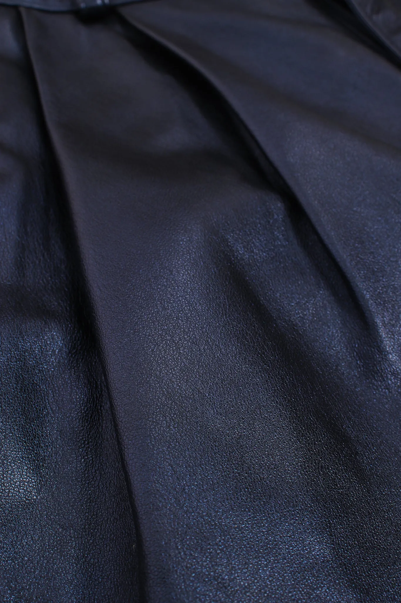 Metallic Pleated Leather Pant