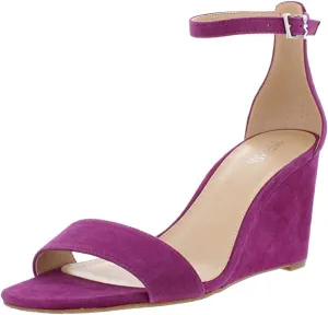 Michael Michael Kors Fiona Wedge Dress Sandals Size 8.5, Garnet, Size 8.5