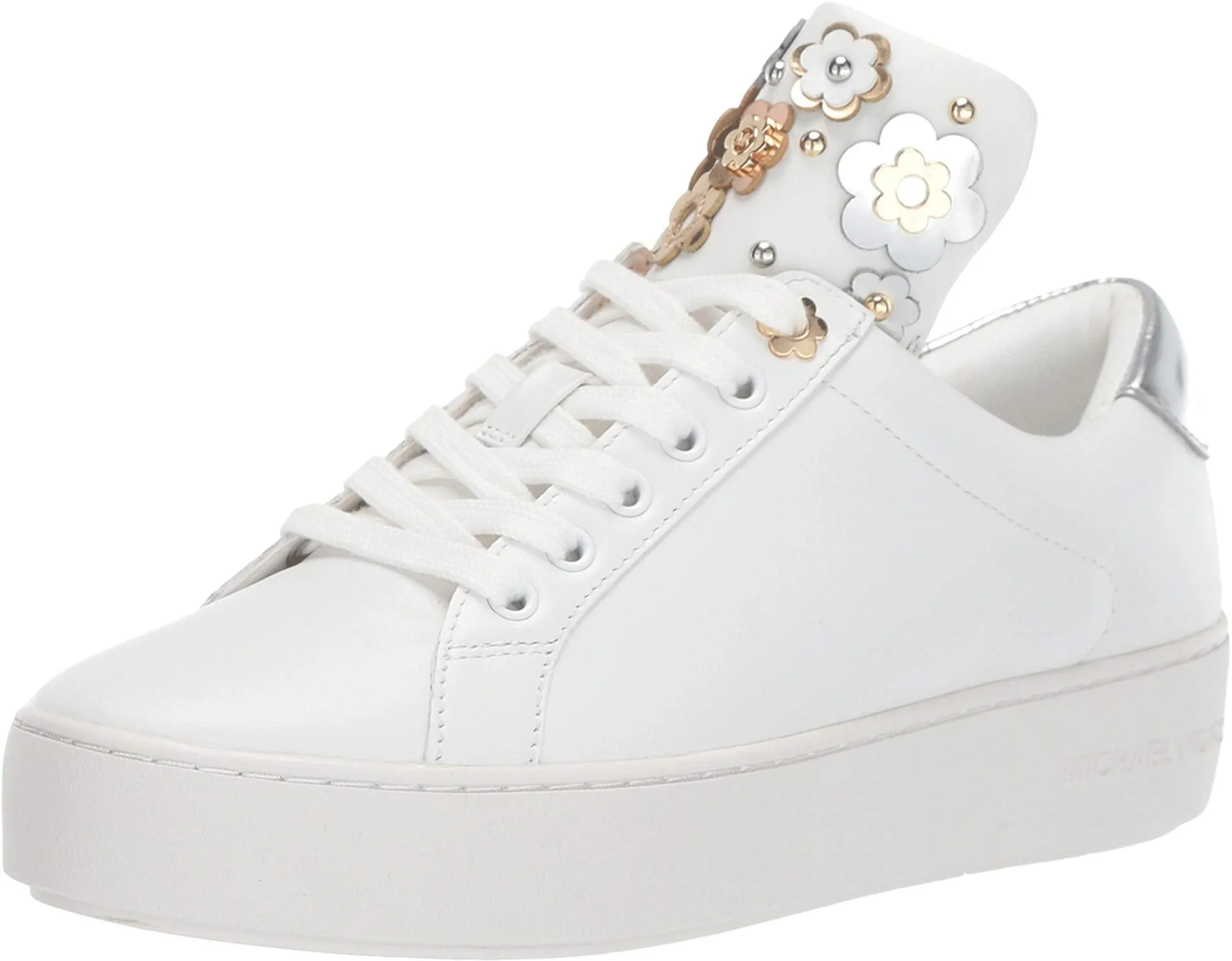 Michael Michael Kors Mindy Lace-Up Silver 8.5 M