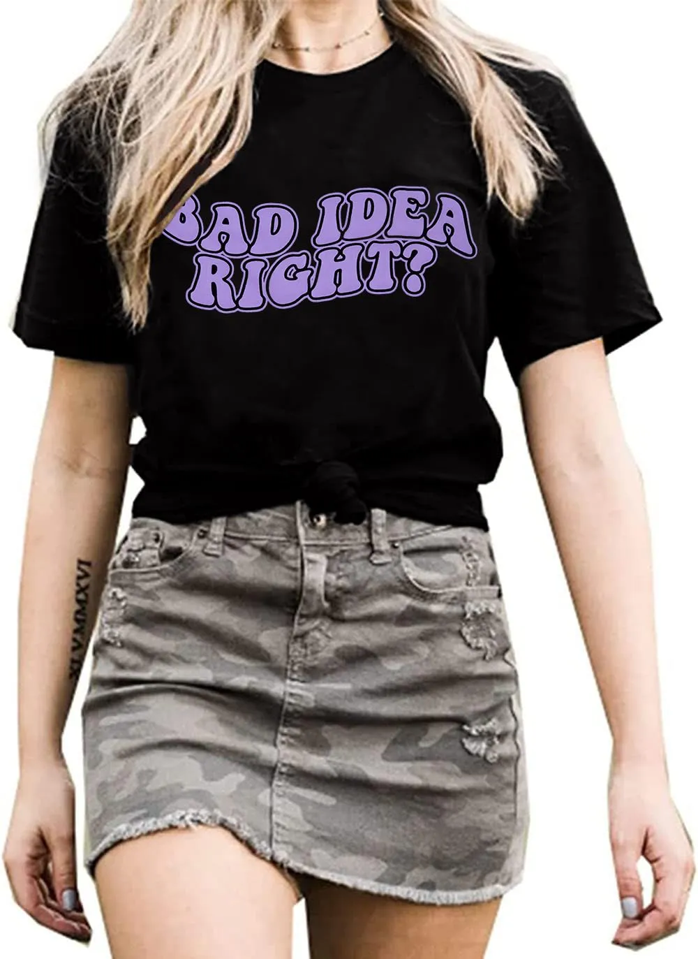 Music Album Tshirt Woman Bad Idea Right Shirt Concert Tour Shirts 90s Vintage Graphic Tees Fan Gifts Tops Black