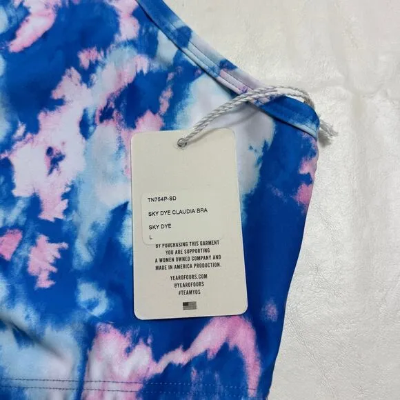 New Year Of Ours Claudia Bra in Sky Dye Women's Size L