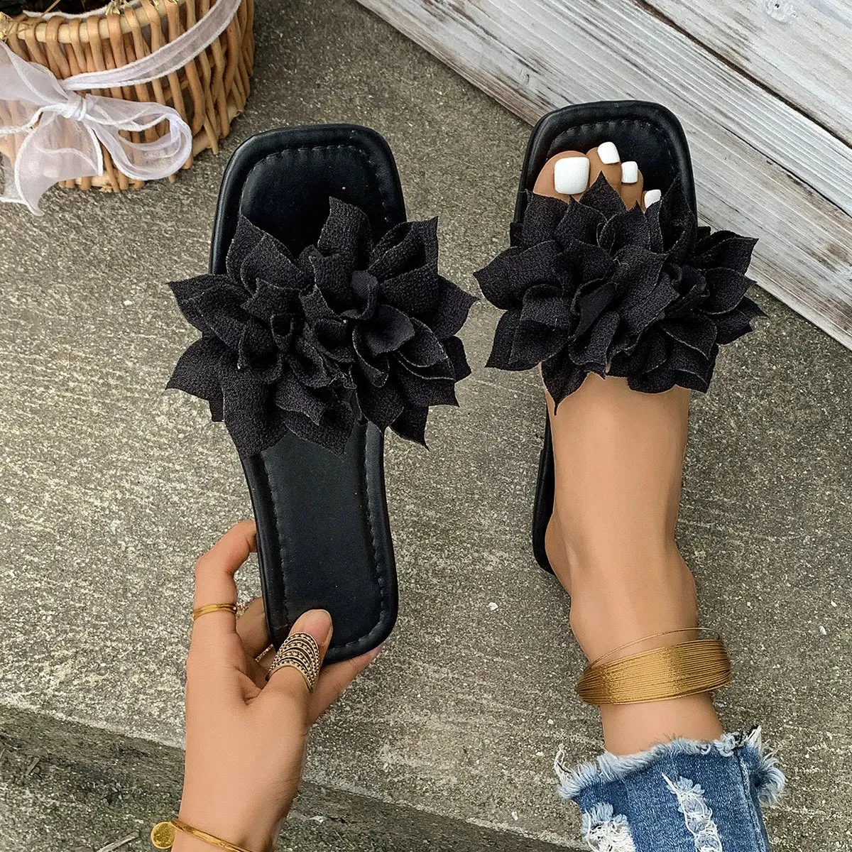 Open Toe Flats Sandals