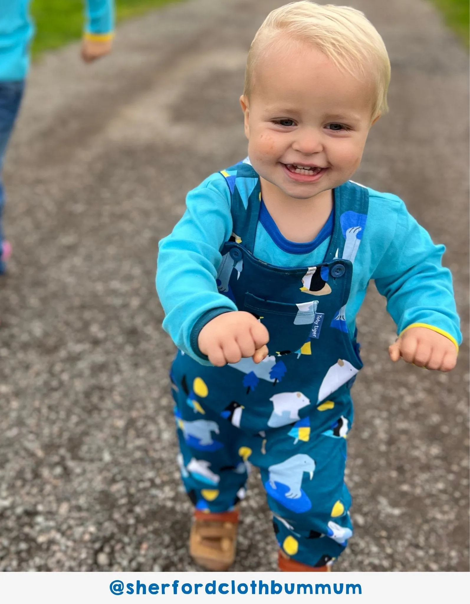 Organic Arctic Print Dungarees