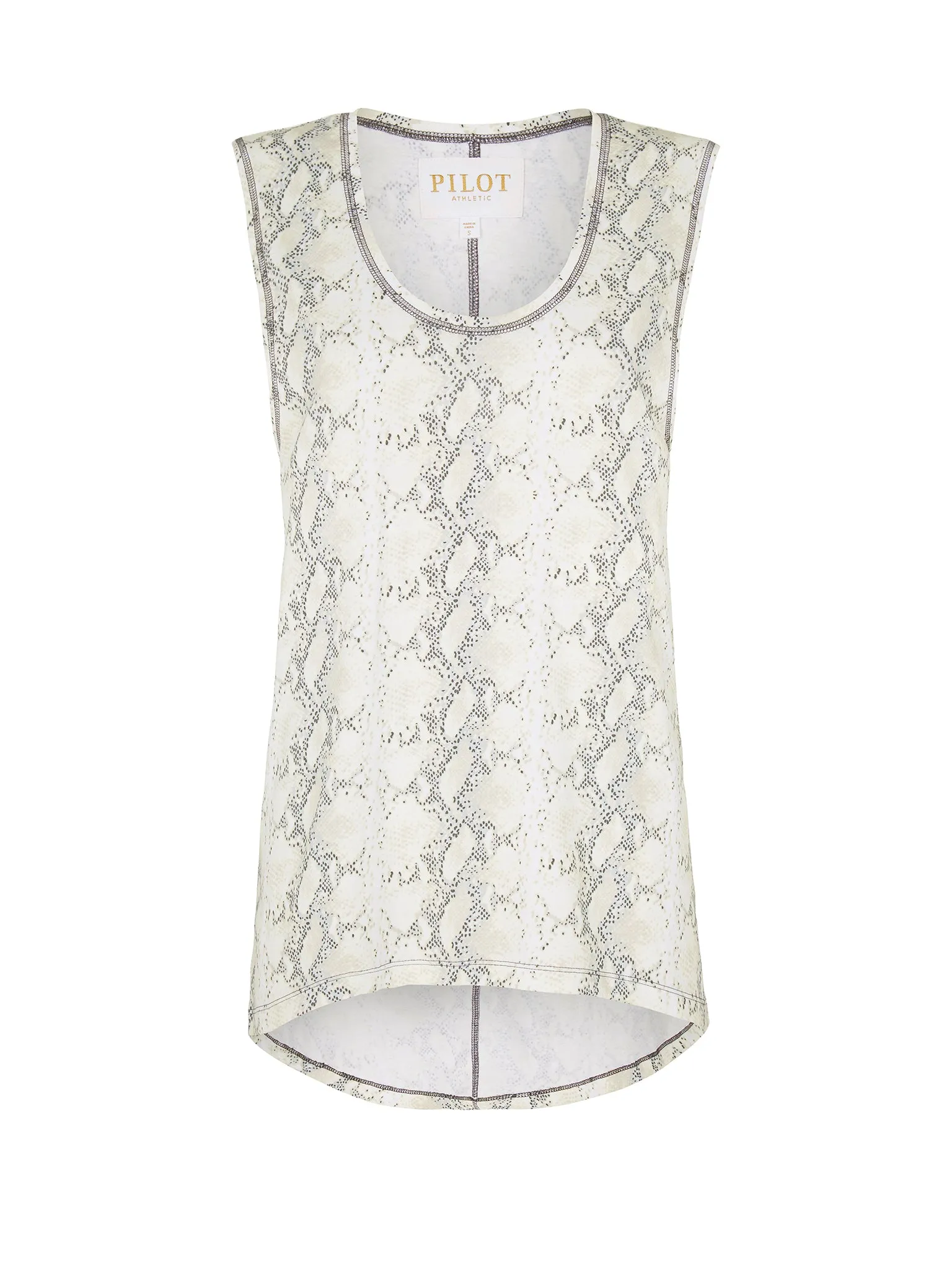 PANCHO TAIL-HEM TANK - SNAKE SKIN