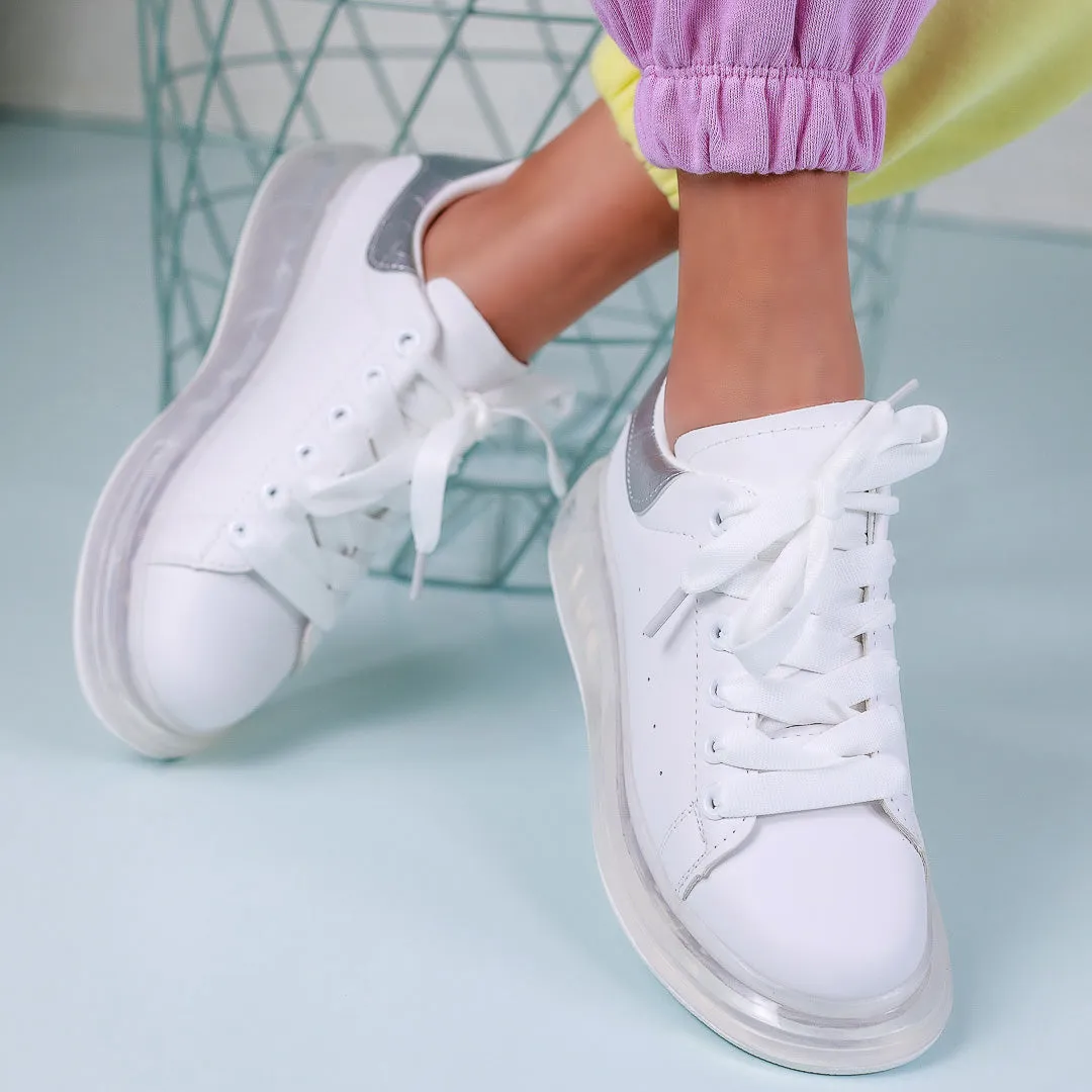 Pantofi sport Jazmin - White/Silver