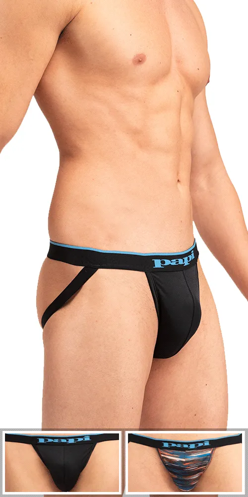 Papi Umpa006 2pk Jockstrap Black-blue