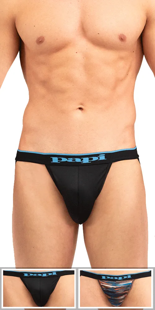 Papi Umpa006 2pk Jockstrap Black-blue
