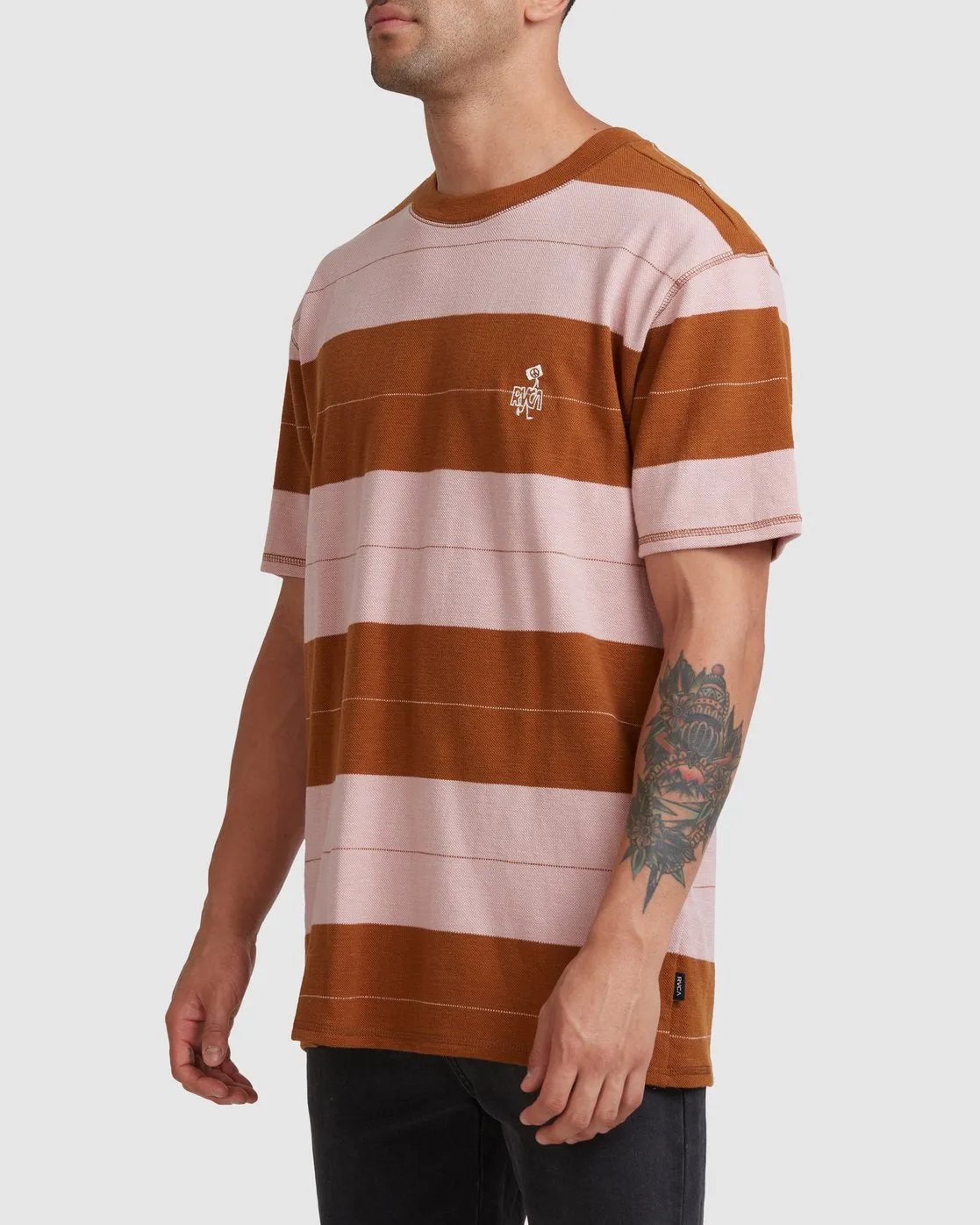 Peace March Stripe Short Sleeve Tee