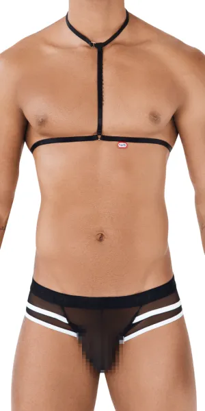 Pikante 0495 Hot Harness Briefs Black