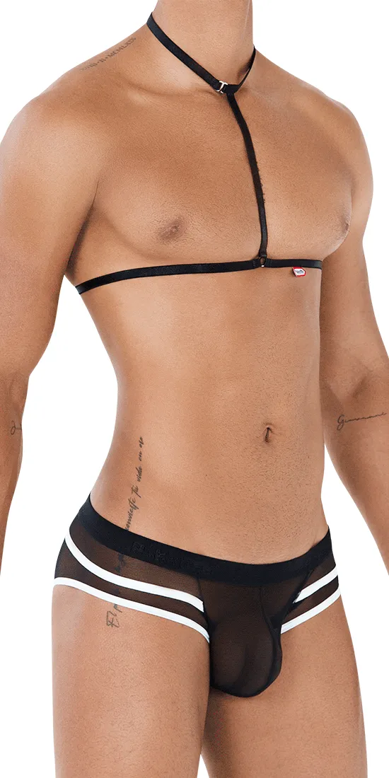 Pikante 0495 Hot Harness Briefs Black