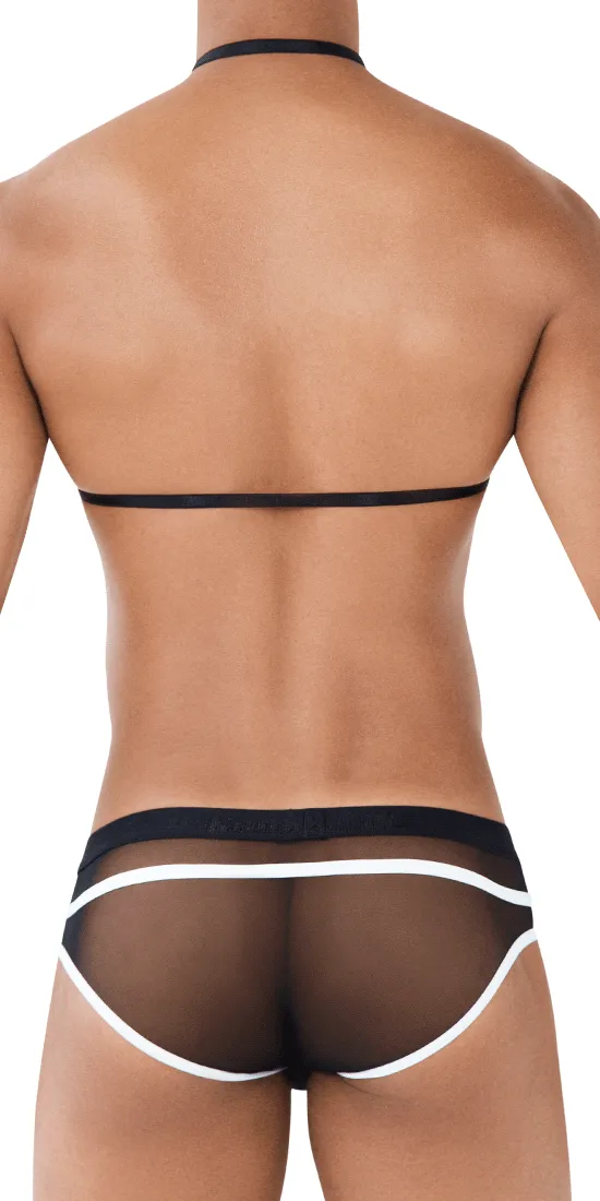 Pikante 0495 Hot Harness Briefs Black