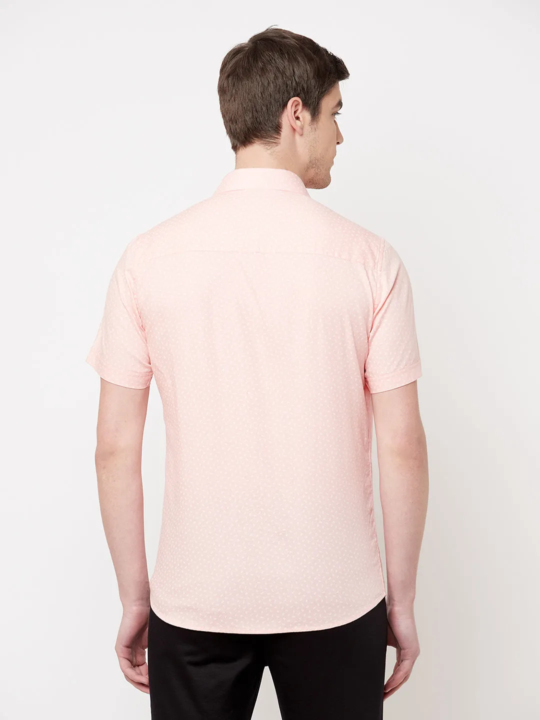 Pink Printed Casual Shirt