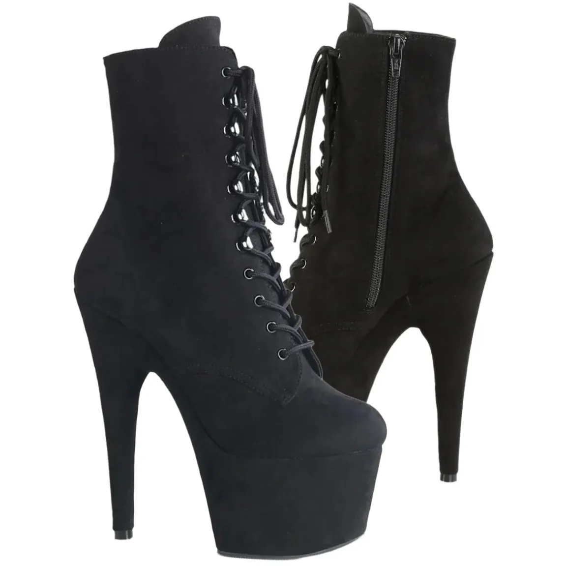 Pleaser ADORE-1020FS Boots Faux Suede Black