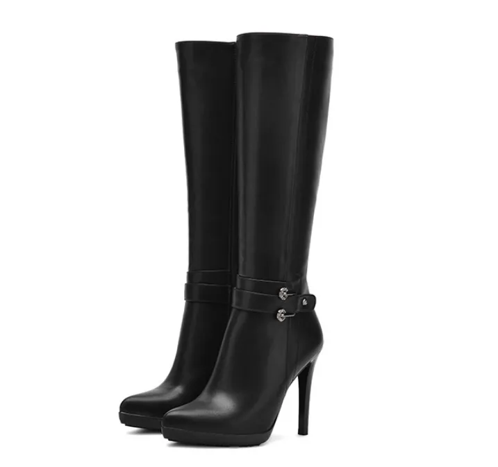 Pointed super high heel platform high boots European and American sexy stiletto women's boots
