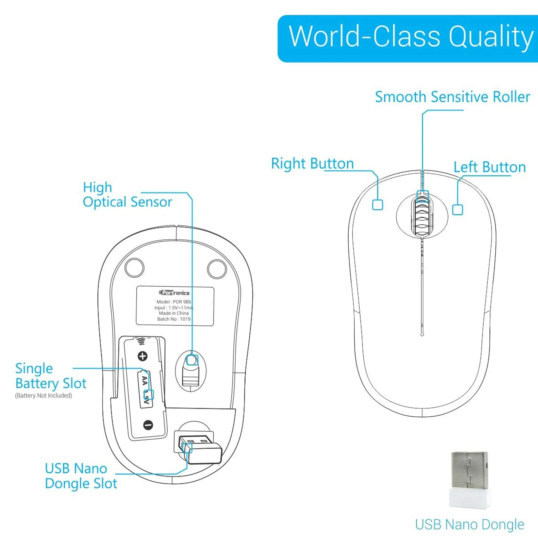 Portronics Wireless Mouse Toad 12