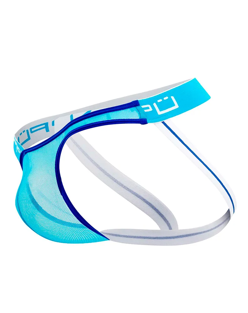 Ppu 2308 One Side Mesh Jockstrap Turquoise