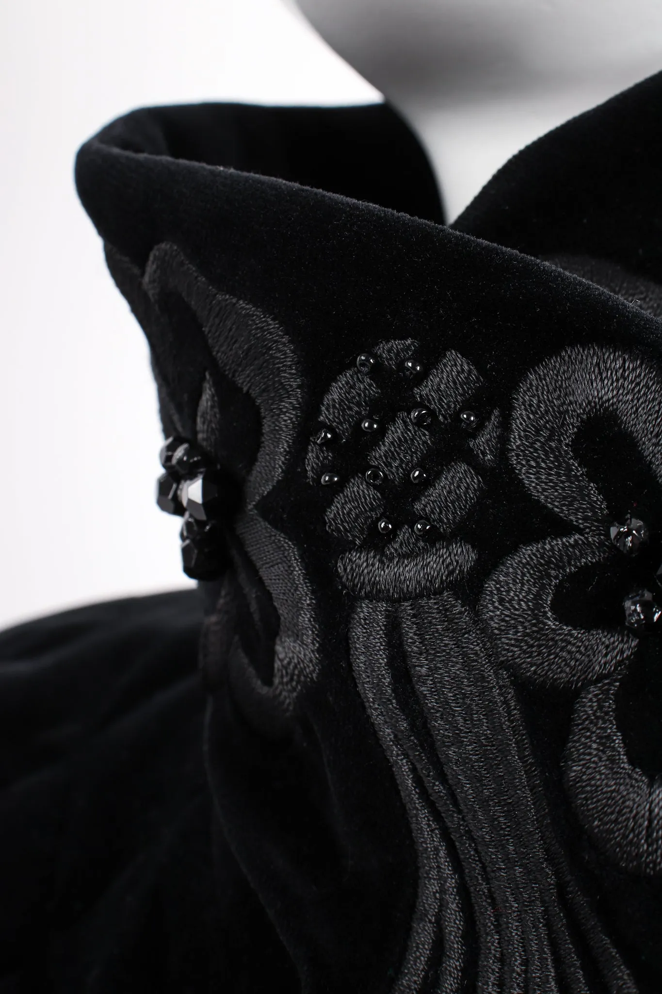 Quilted Velvet Embellished Bomber