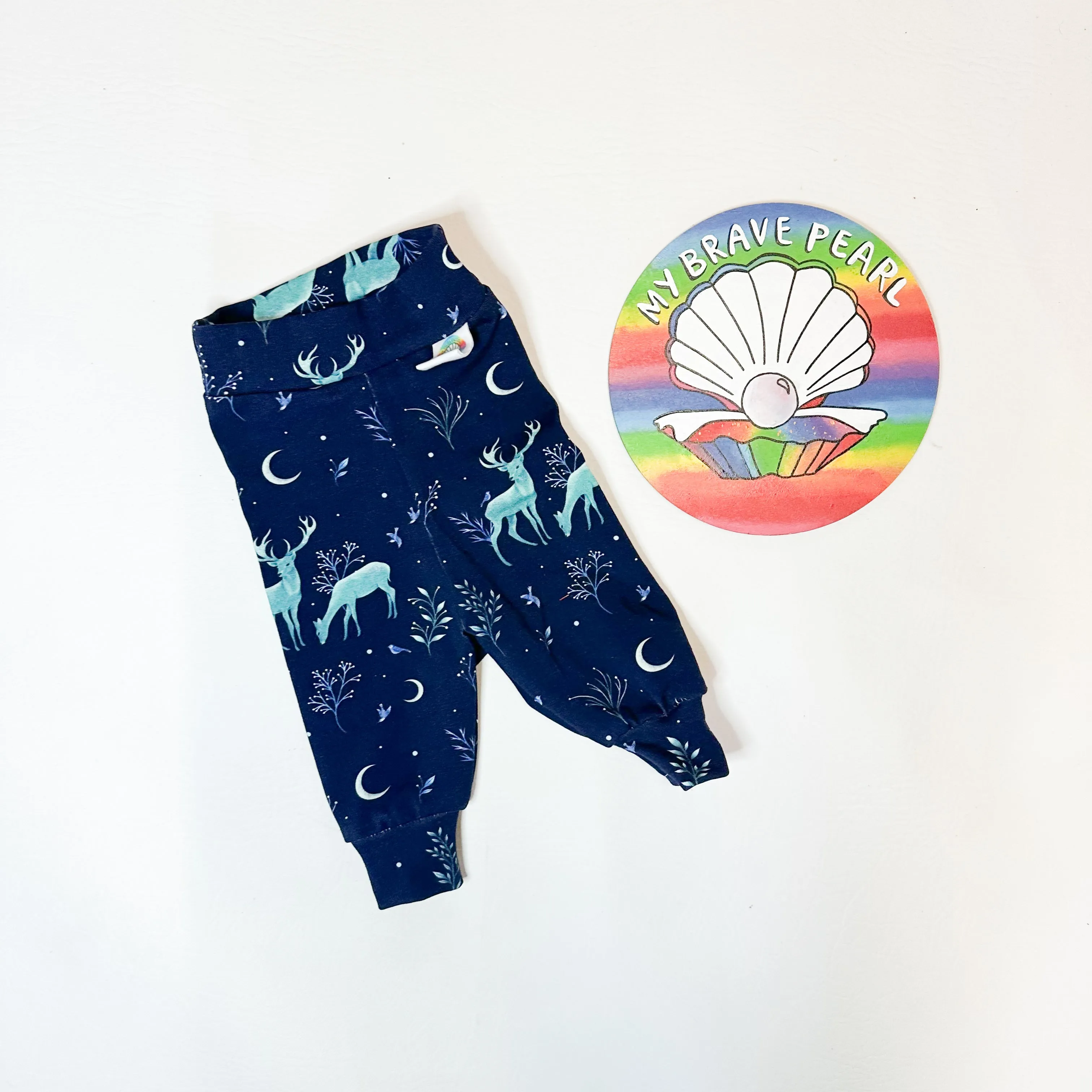 Ready To Ship Preemie Midnight Deer Leggings