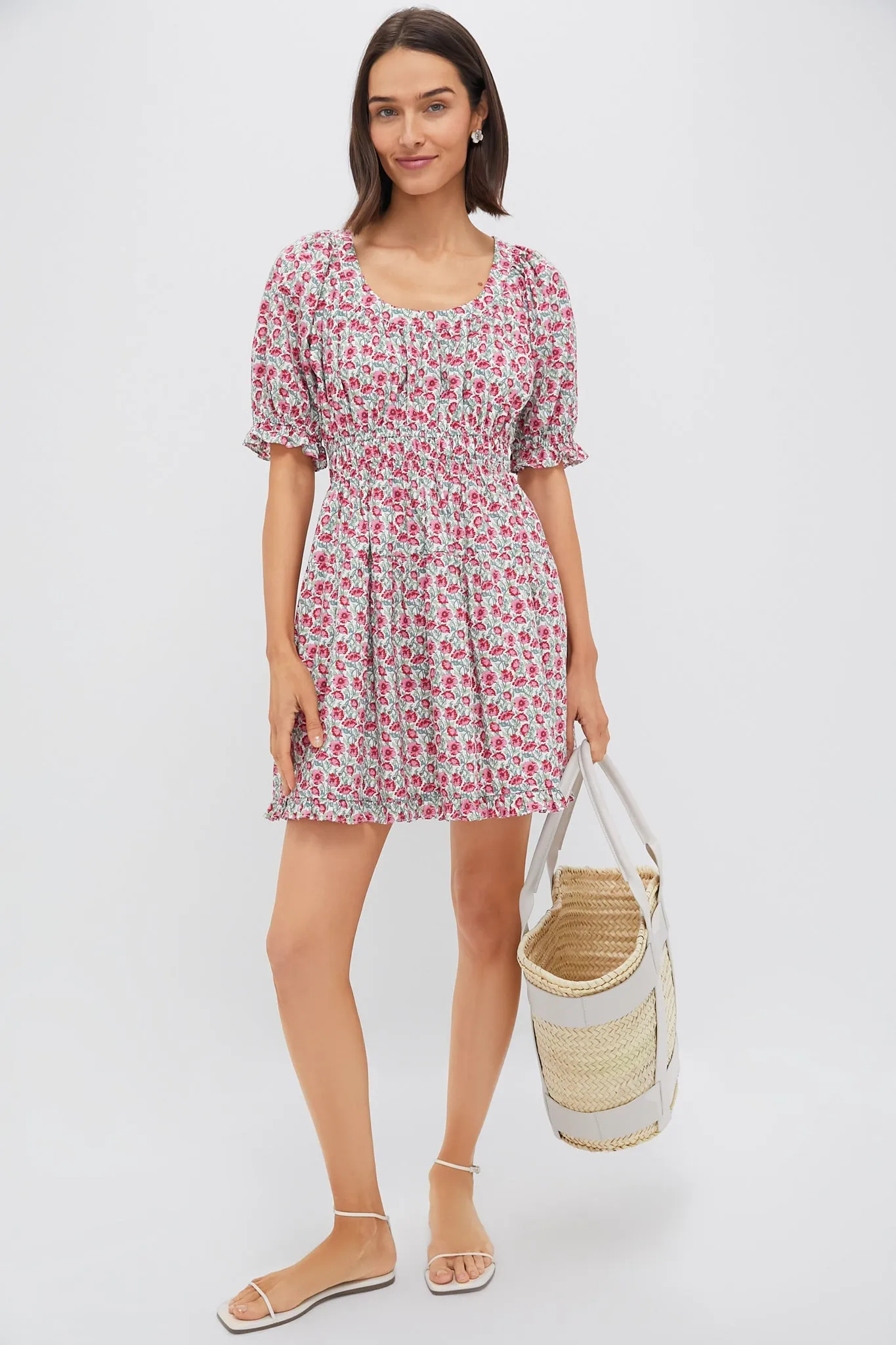 Red Dahlia Floral Dorothy Mini Dress