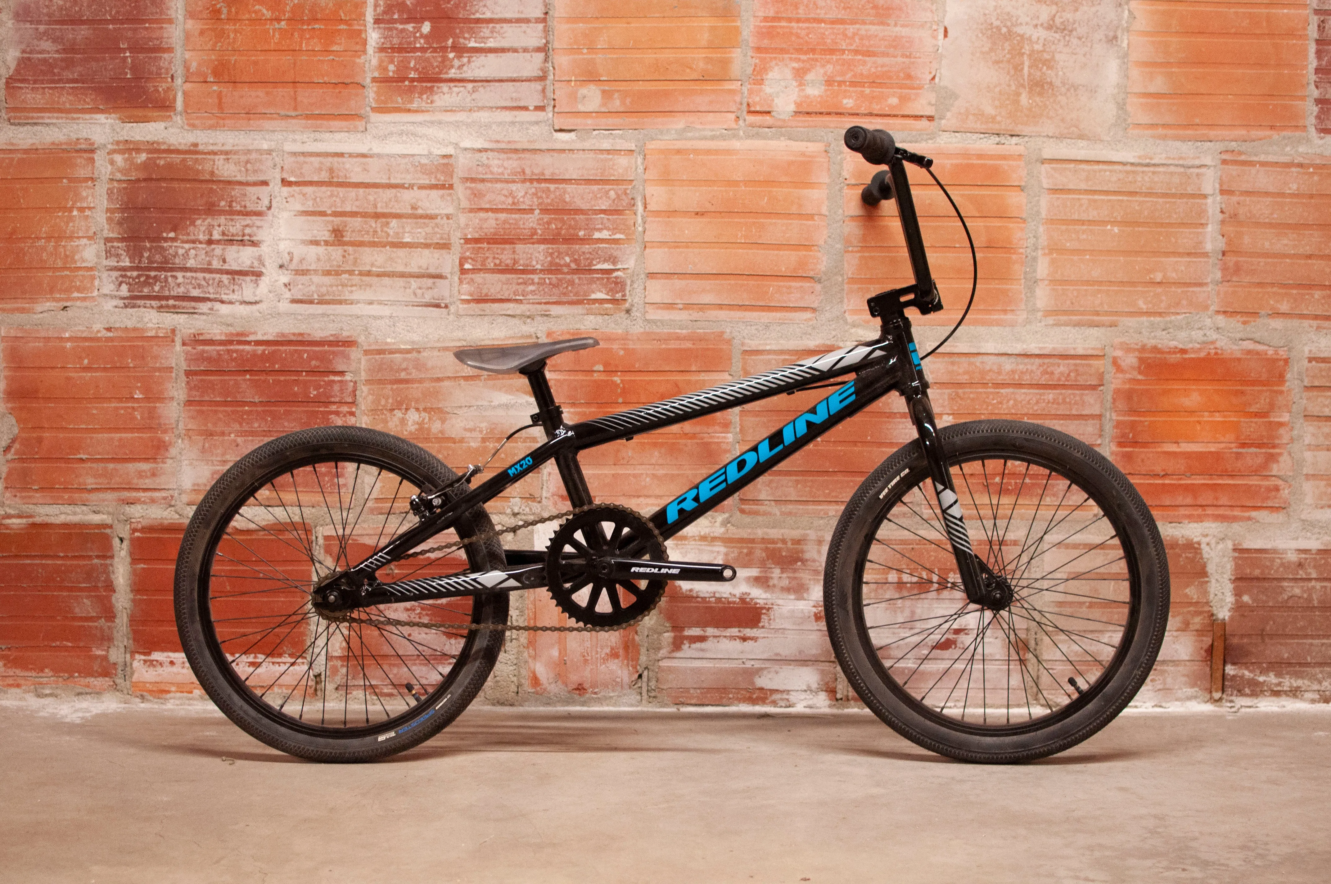 Redline MX 20 BMX Bike, Black, Blue, Grey