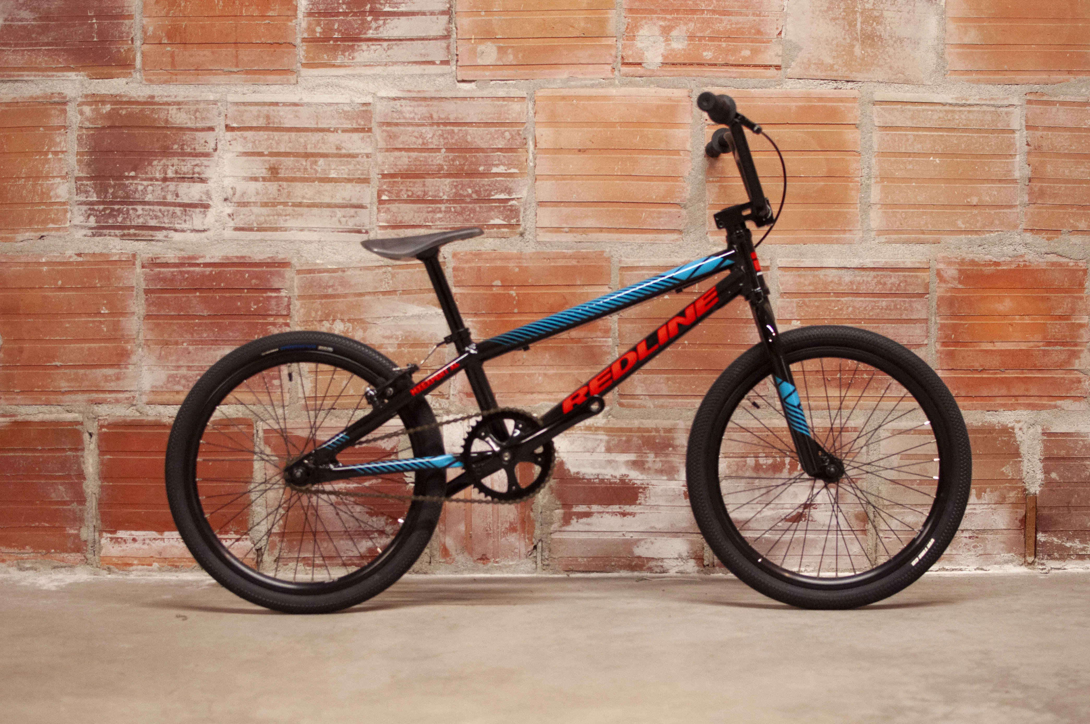 Redline MX 20 BMX Bike, Black, Blue, Grey