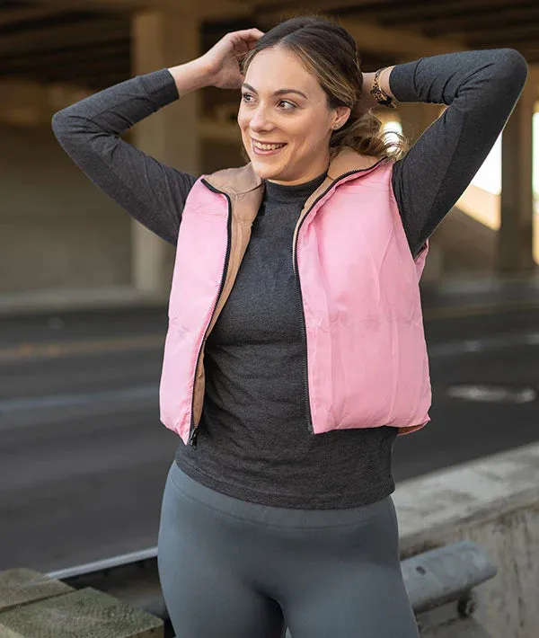 Reversible Crop Puffy Vest
