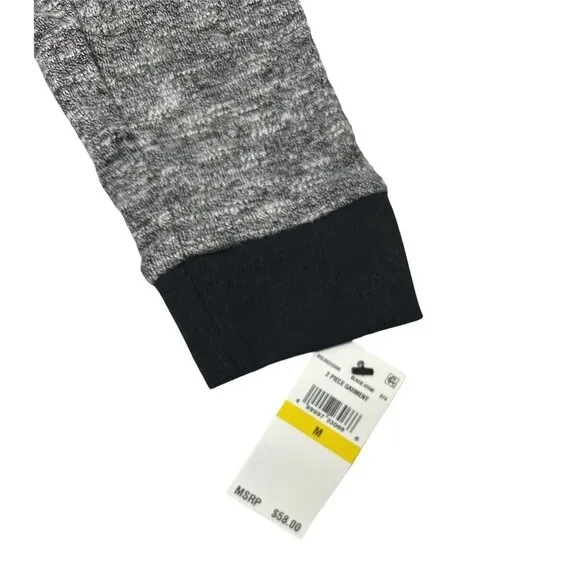 Room Service Womens Black Long Sleeve Pockets Jogger Pajamas Sets Sz M NWT