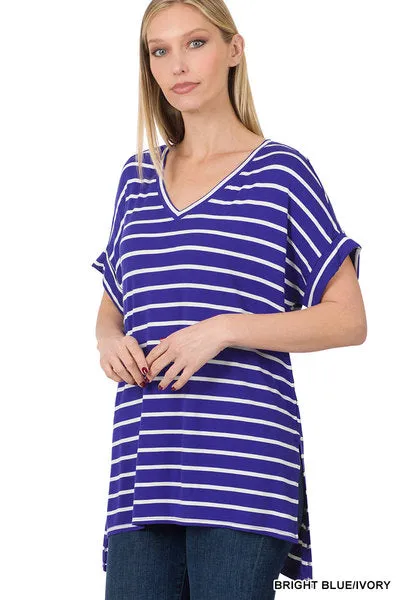 Sadie | V-Neck Tee in Spring Colors