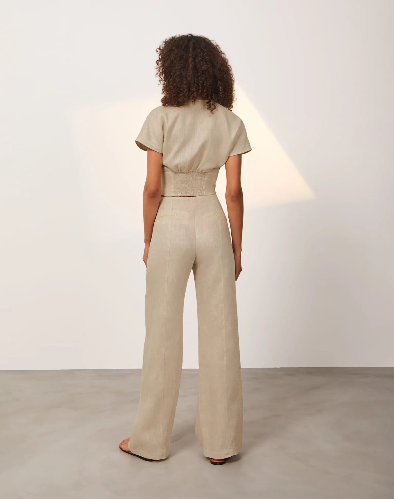 Saskia Short Sleeve Blouse - Natural