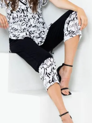 Script Crop Pants