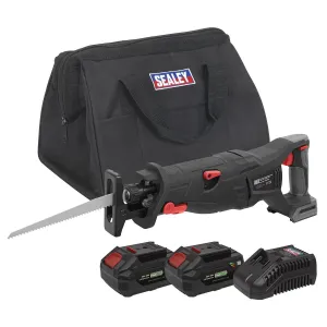 Sealey Premier Brushless Reciprocating Saw 20V 4Ah SV20 Series Kit - 2 Batteries