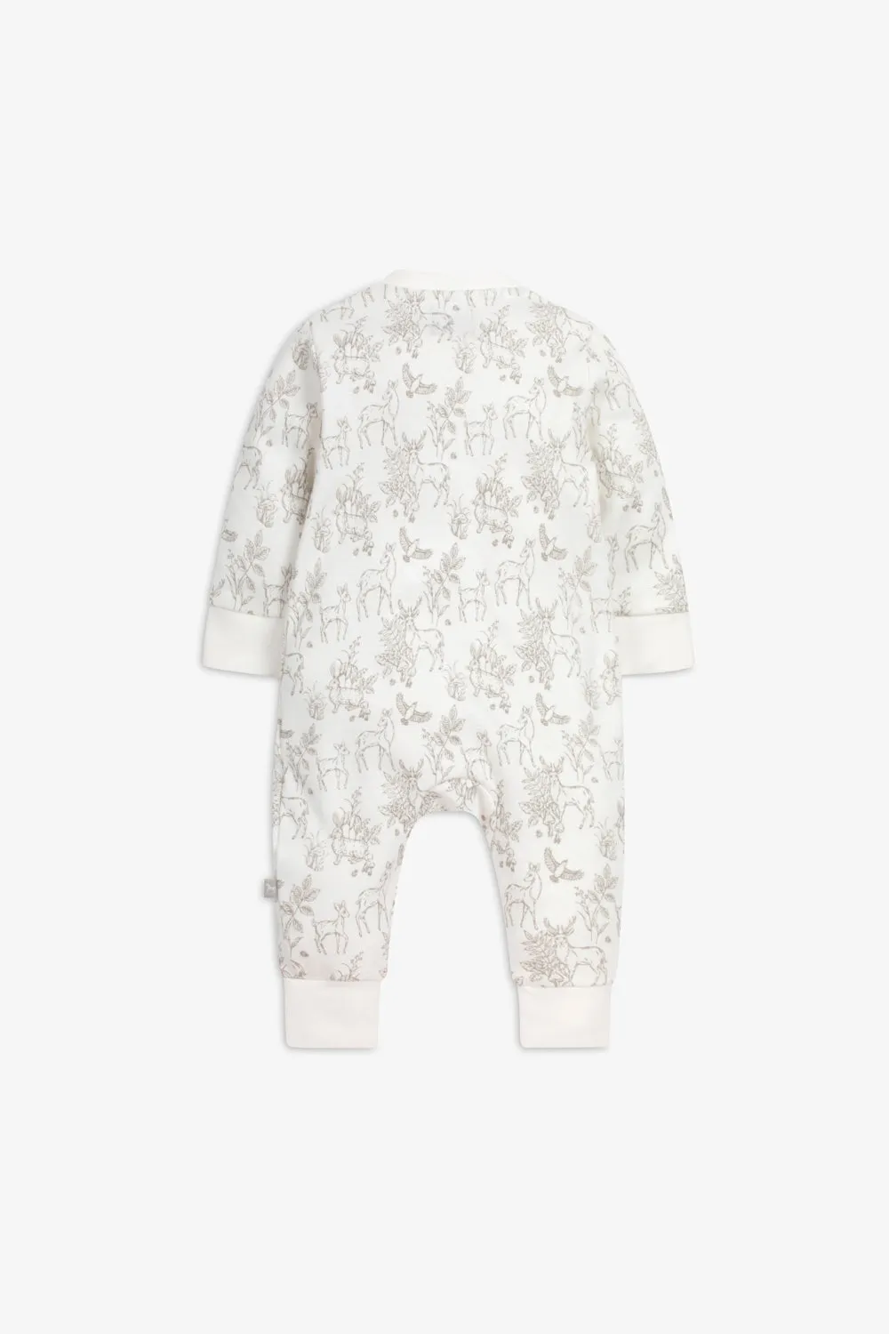 Sleepsuit/Onesie, white woodland print