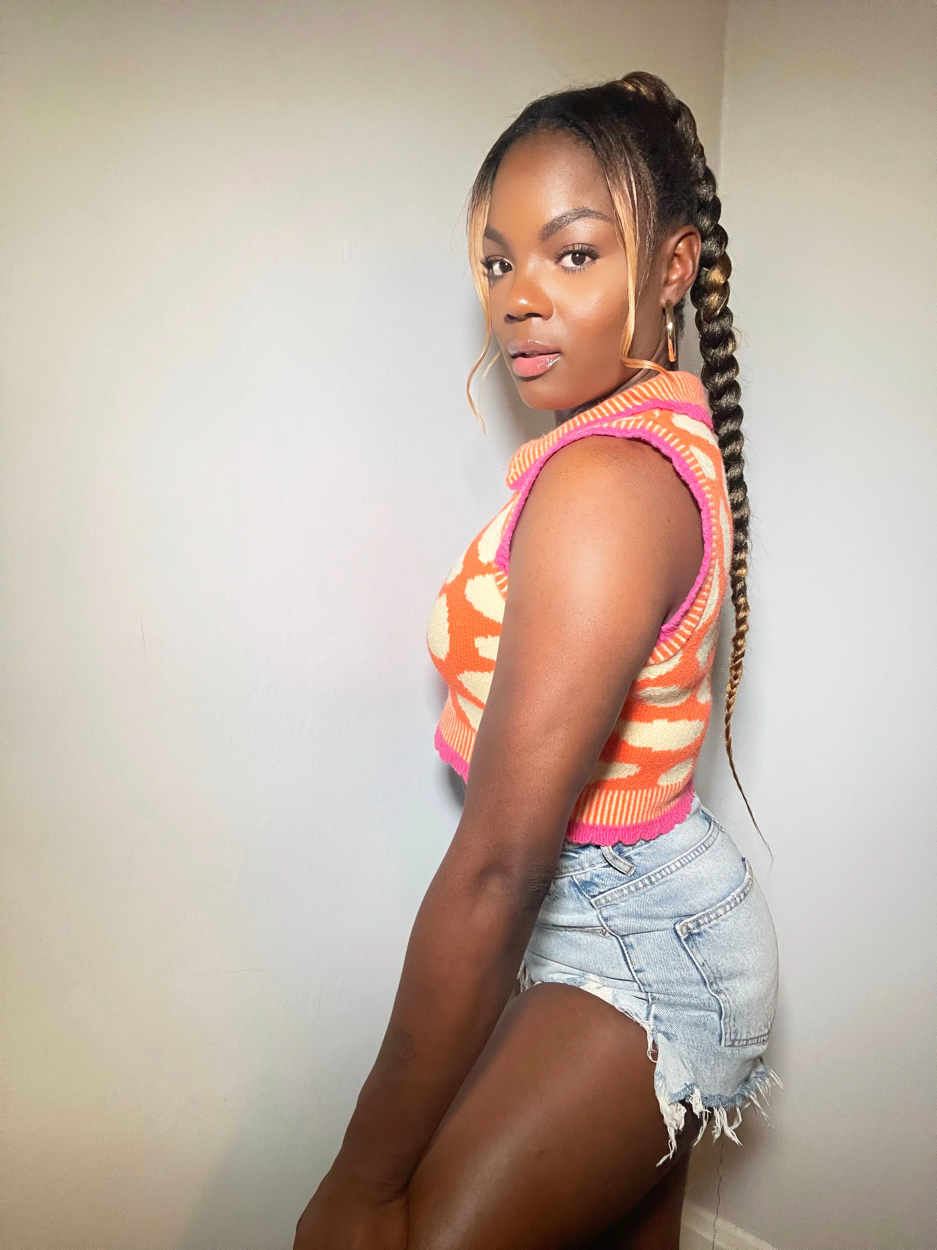 Sleeveless Knit Crop