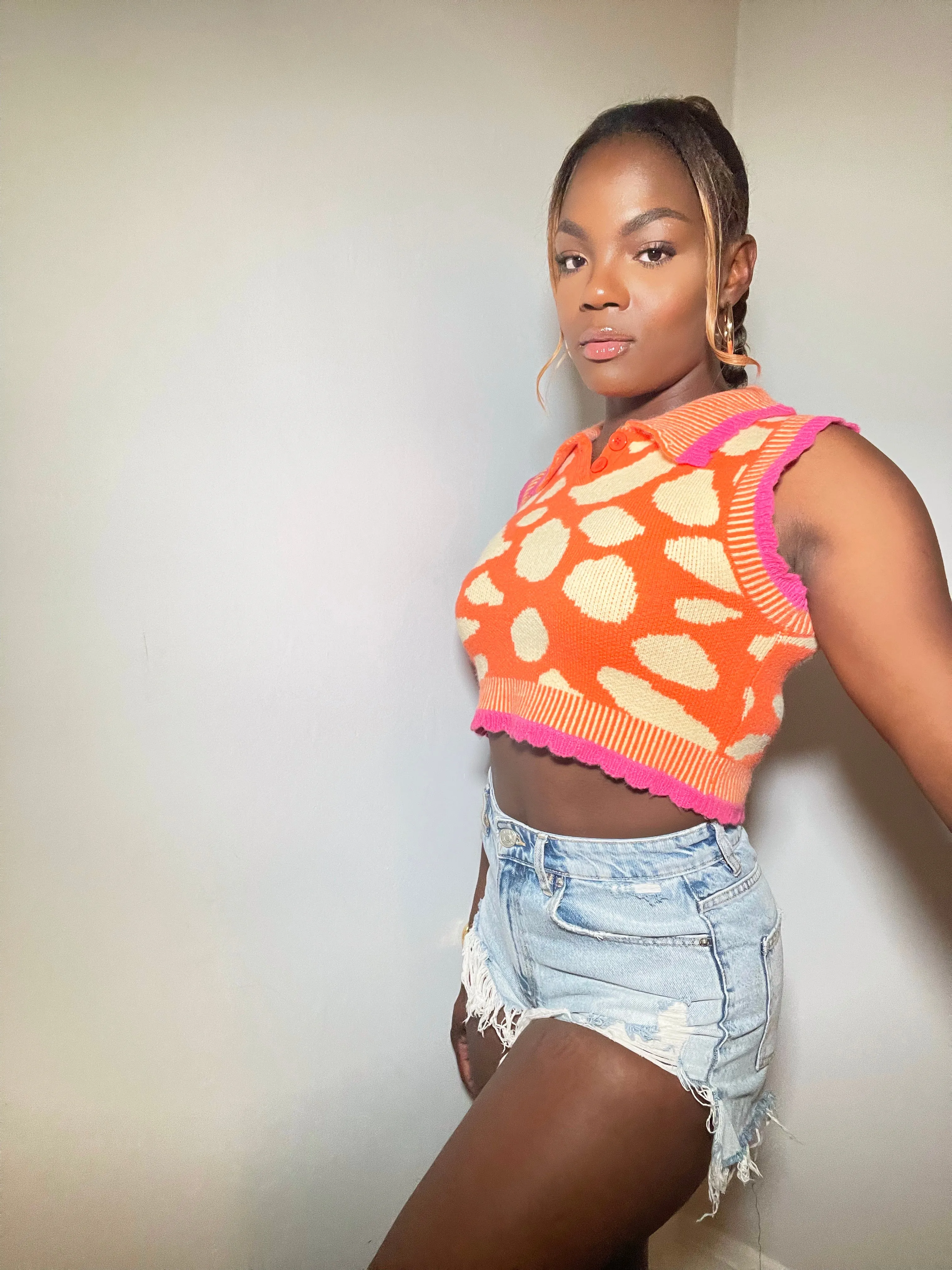 Sleeveless Knit Crop